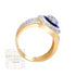 14K Gold Enamel and Diamond Paved Jerusalem Cross Ring